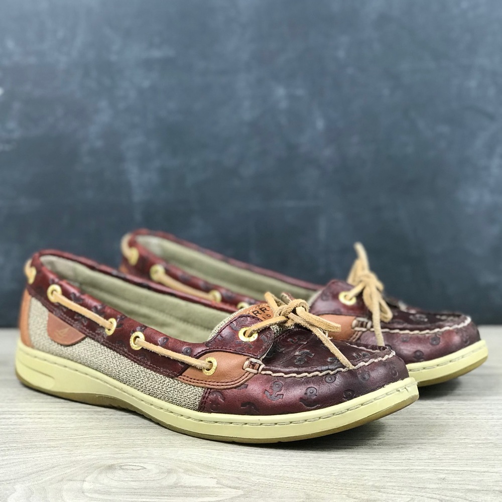 Women’s Sperry Top-Sider Boat Shoes Anchor Print